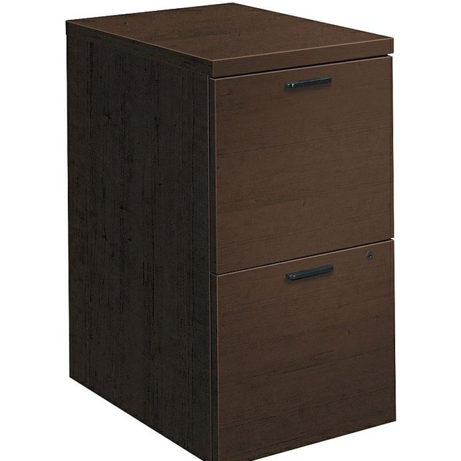 * Hon 10500 Series Mobile Pedestal, 2 File Drawers, 15-3/4 W X 22-3/4 D, Mocha Finish (Hon105104Momo)