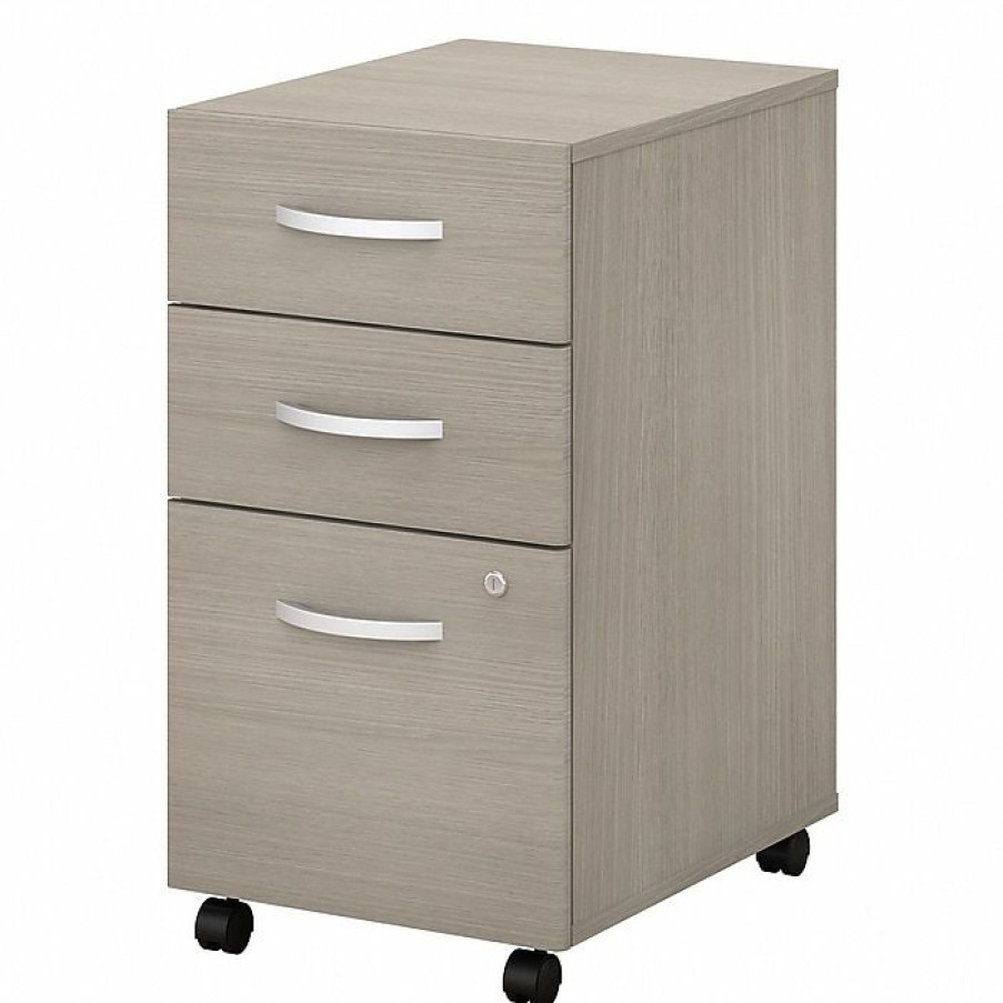 * Bush Business Furniture Studio C 3 Drawer Mobile File Cabinet, Sand Oak (Scf216Sosu)