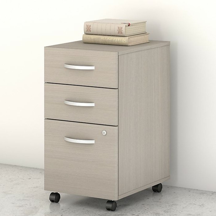 * Bush Business Furniture Studio C 3 Drawer Mobile File Cabinet, Sand Oak (Scf216Sosu)