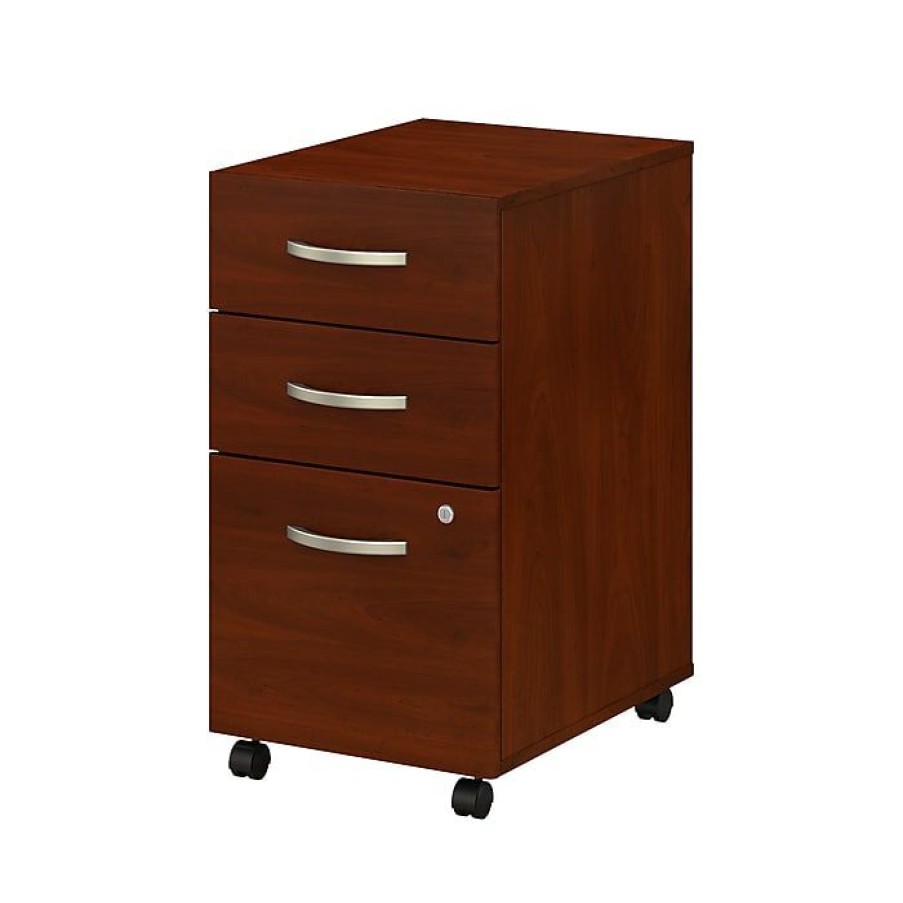 * Bush Business Furniture Studio C 3 Drawer Mobile File Cabinet, Hansen Cherry (Scf216Hcsu)