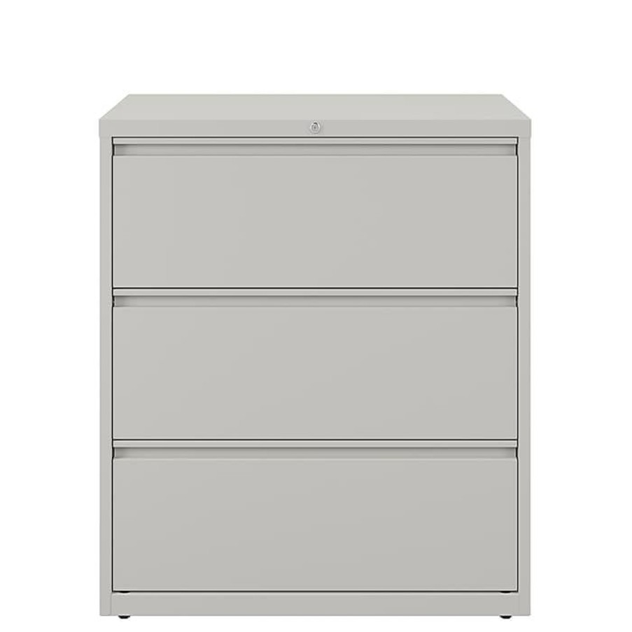 * Staples Hl8000 Commercial 3-Drawer Lateral File Cabinet, Locking, Letter/Legal, Gray, 36 W (23200D)