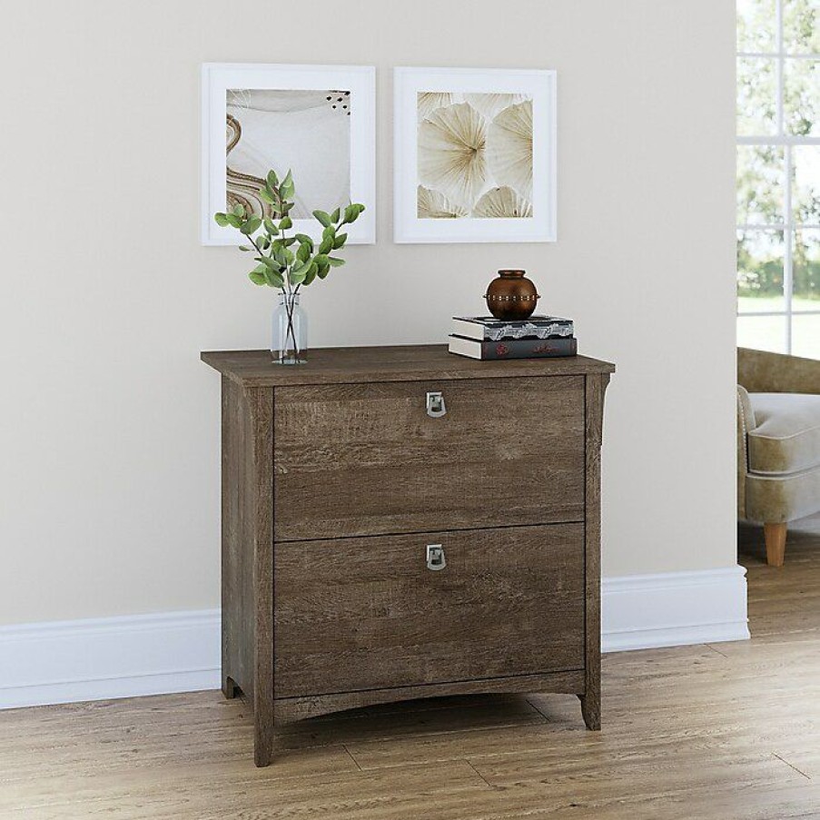 * Bush Furniture Salinas 2-Drawer Lateral File Cabinet, Letter/Legal, Ash Brown, 31.73 (Saf132Abr-03)