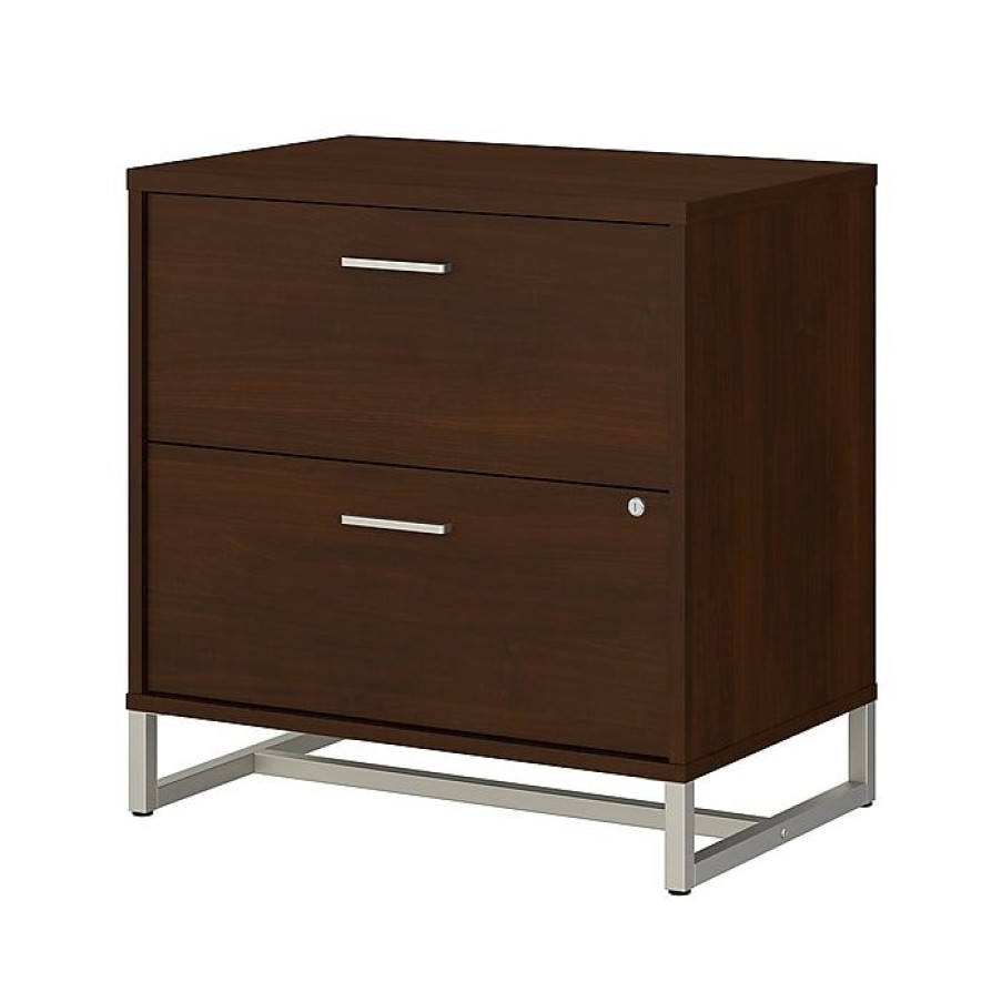 * Office By Kathy Ireland Method 2-Drawer Lateral File Cabinet, Locking, Letter/Legal, Century Walnut, 29.76 (Ki70504Su)