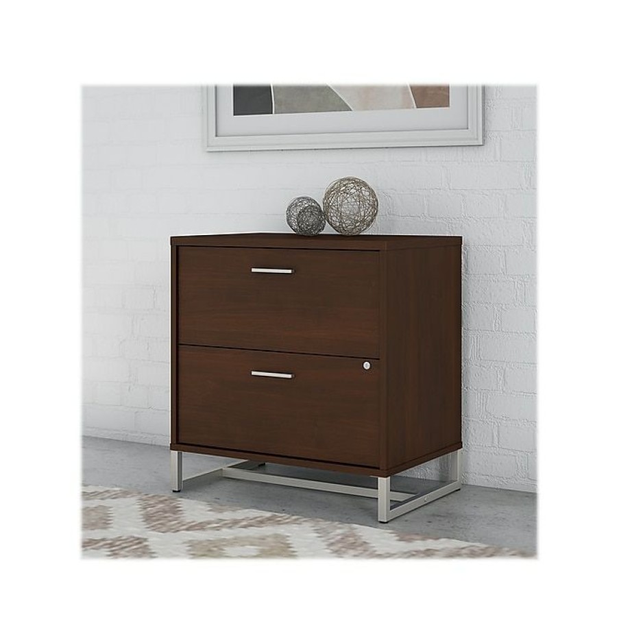 * Office By Kathy Ireland Method 2-Drawer Lateral File Cabinet, Locking, Letter/Legal, Century Walnut, 29.76 (Ki70504Su)