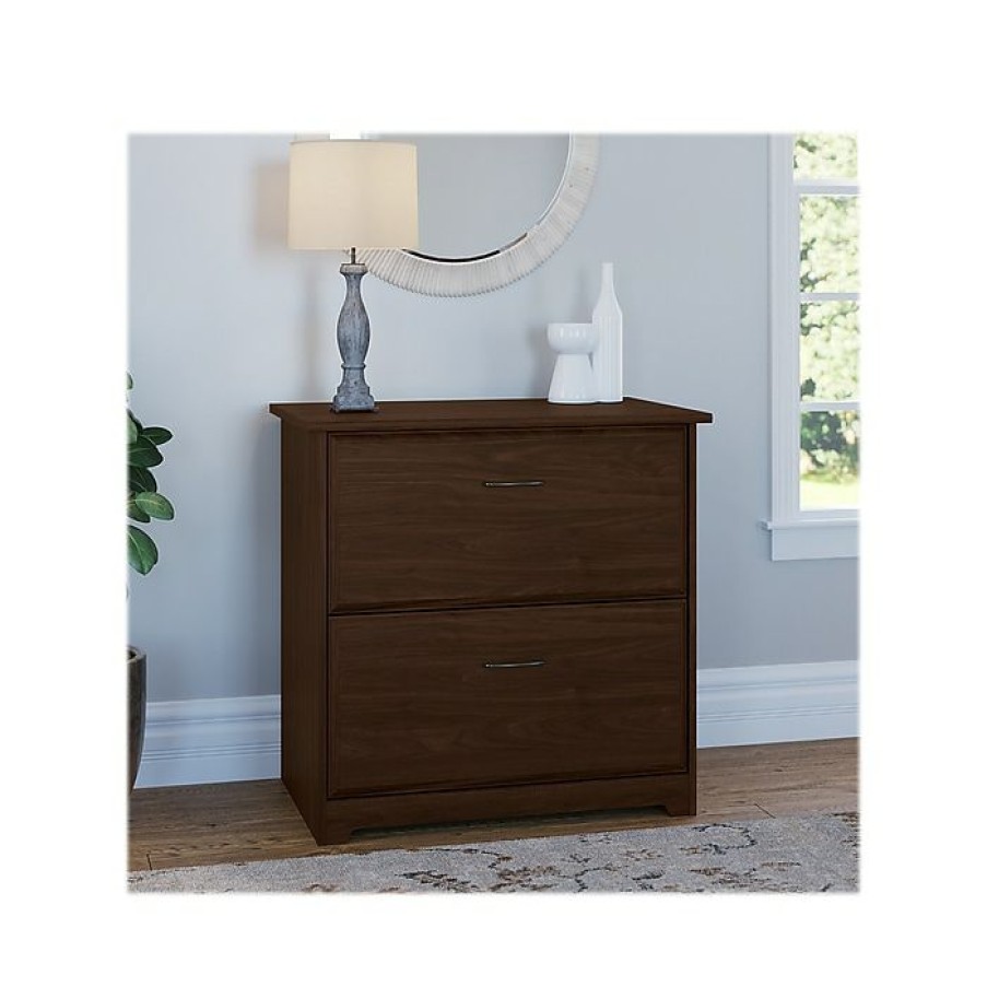 * Bush Furniture Cabot 2-Drawer Lateral File Cabinet, Letter/Legal, Modern Walnut, 31 (Wc31080-03)