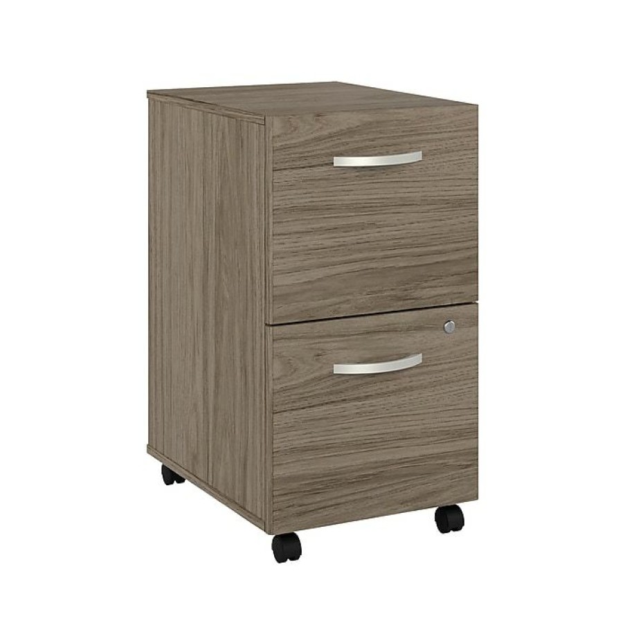 * Bush Furniture Bush Business Furniture Hybrid 2-Drawer Mobile File Cabinet, Letter/Legal, Modern Hickory, 20 (Hyf116Mhsu-Z)