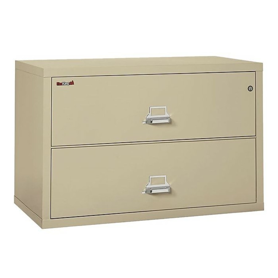 * Fireking Classic 2-Drawer Lateral File Cabinet, Fire Resistant, Beige, Letter/Legal, 44.5 W (2-4422-Cpa)